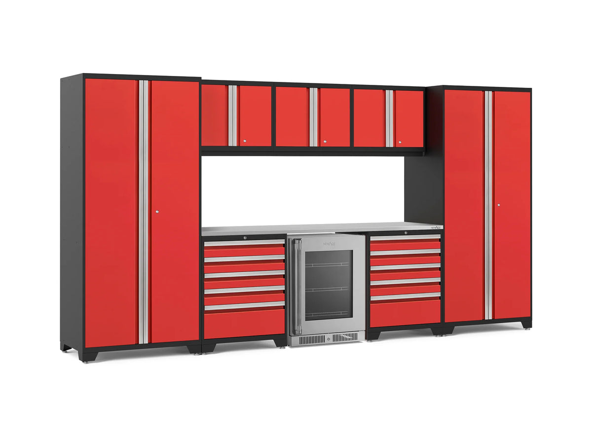 Pro Series 9PC Garage Cabinetry Set · 18-Gauge Steel · Fully-Welded · 156" W X 24" D X 84.75" H