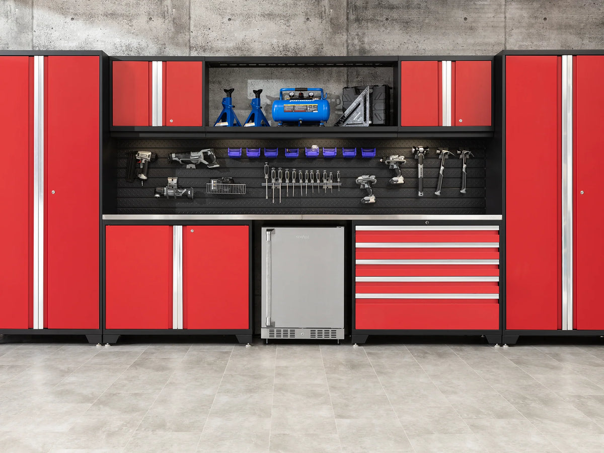 Pro Series 9PC Garage Cabinetry Set · 18-Gauge Steel · Fully-Welded · 156" W X 24" D X 84.75" H