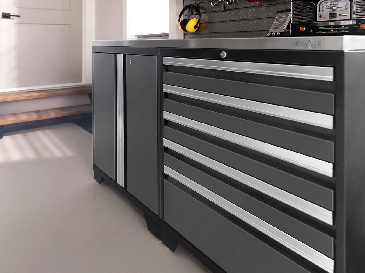 Pro Series 12PC Garage Cabinetry Set · 18-Gauge Steel · Fully-Welded · 220" W X 24" D X 84.75" H