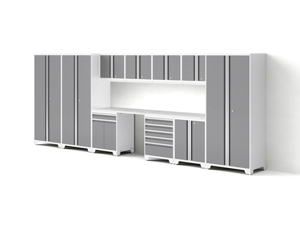 Pro Series 12PC Garage Cabinetry Set · 18-Gauge Steel · Fully-Welded · 220" W X 24" D X 84.75" H