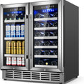 30''Wine and Beverage Refrigerator-Dual Zone under Counter Fridge