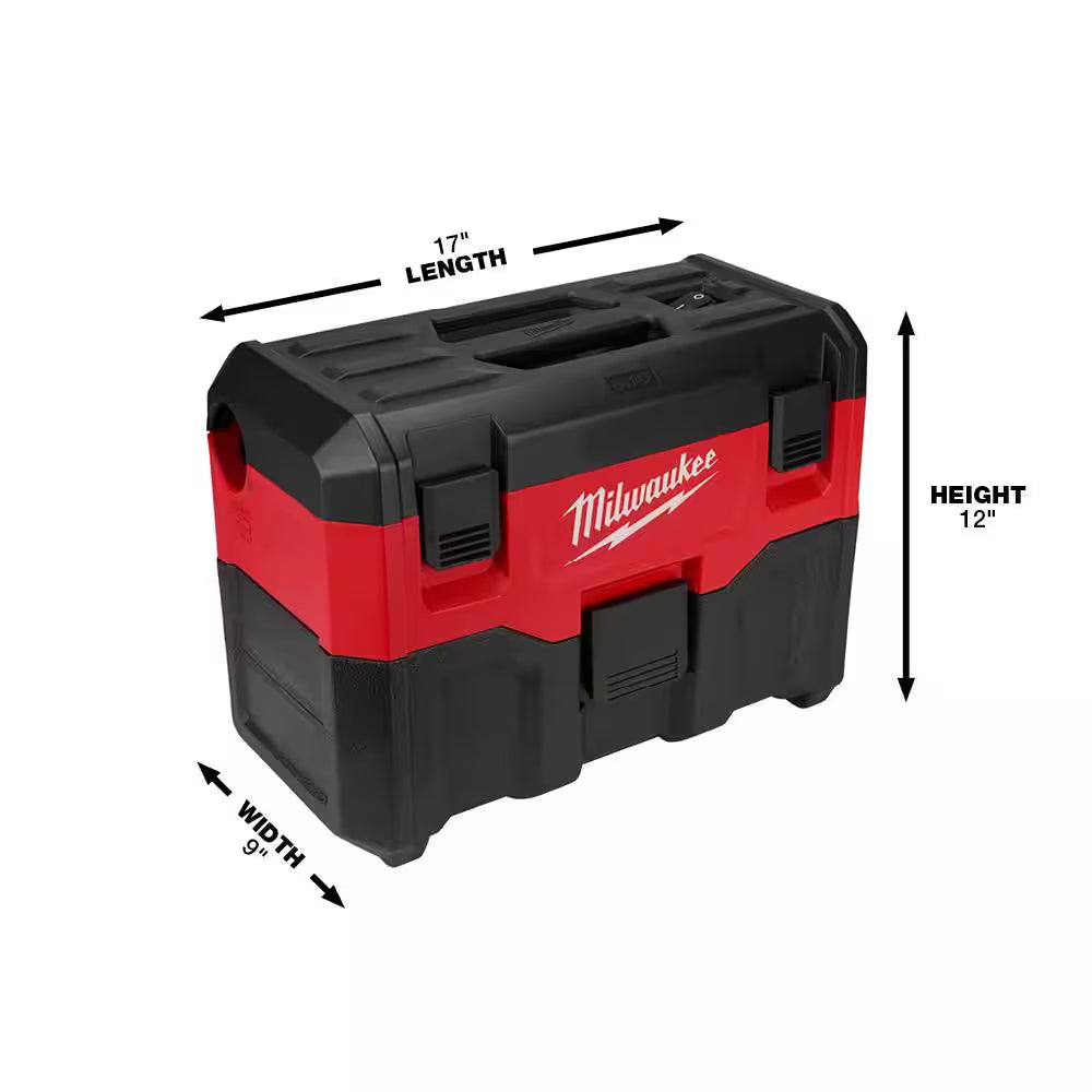 M18 18-Volt 2 Gal. Lithium-Ion Cordless Wet/Dry Vacuum with AIR-TIP 1-1/4 In. - 2-1/2 In. (4-Piece) Automotive Kit