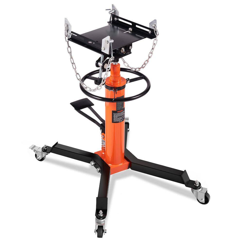 1322 Lbs. Hydraulic Transmission Jack 1 360° Swivel Wheels for Car Lift