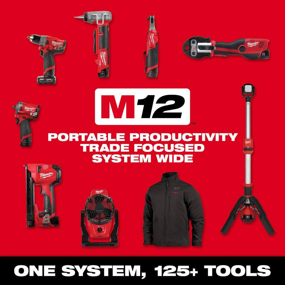 M12 12-Volt Lithium-Ion Brushless Cordless Combo Kit with M12 Jobsite Fan