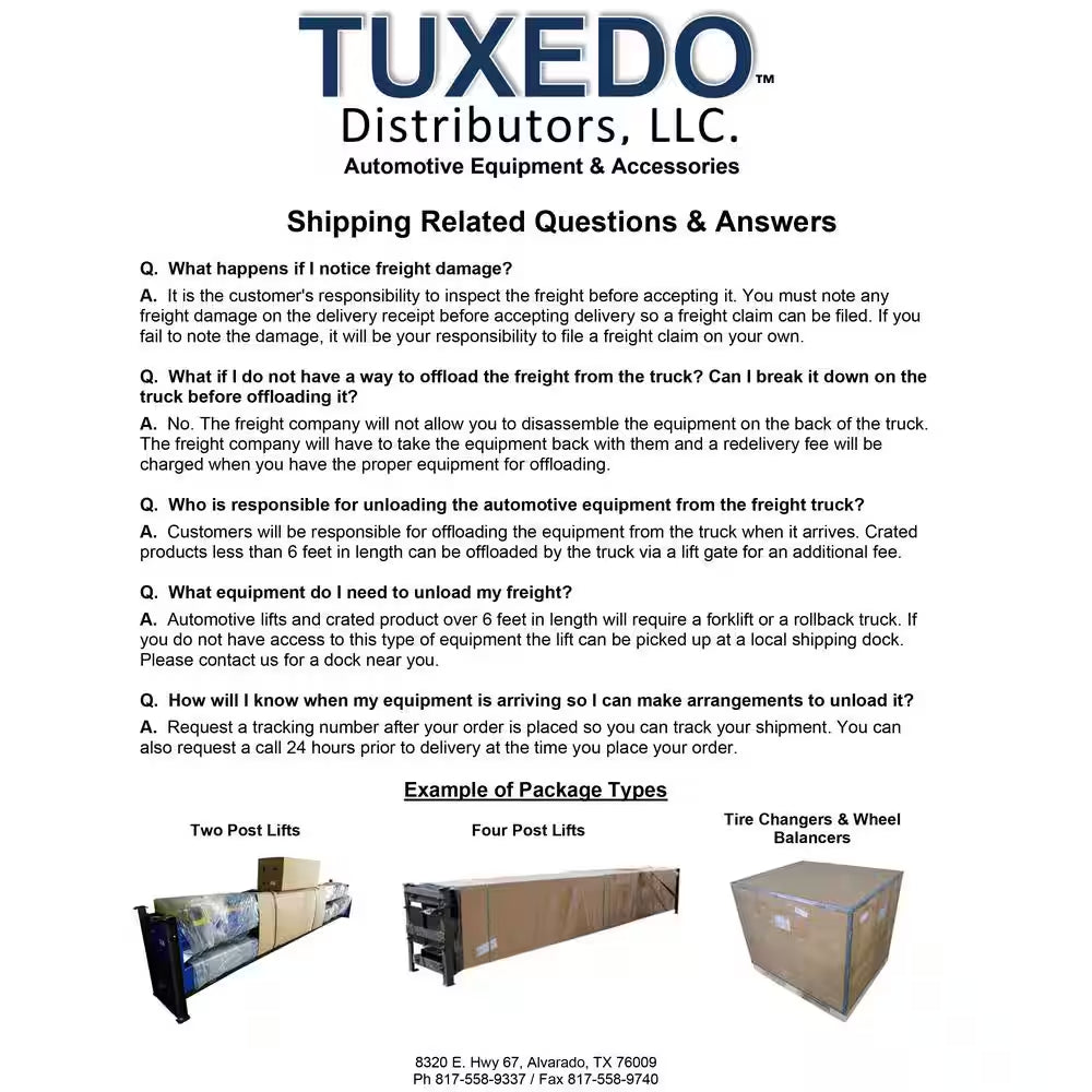Storage 4-Post Car Lift 9,000 Lbs. Extended Length/Height - with Poly Casters, Drip Trays, Jack Tray
