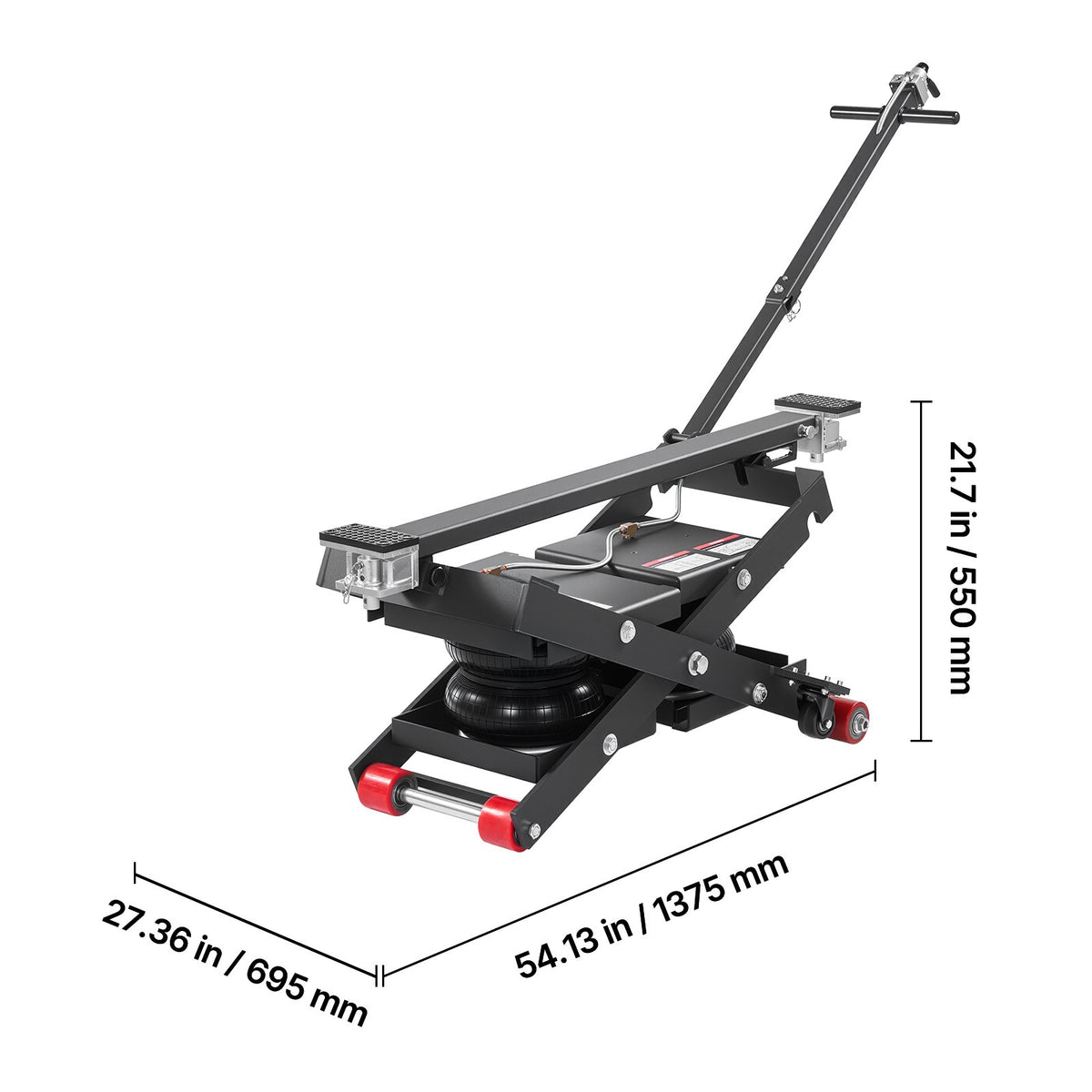 Uimoso Air Portable Car Lift Air Jack 6613 Lbs 5.7-21.7 Inch for Home Garage