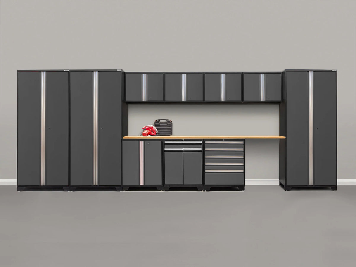 Pro Series 12PC Garage Cabinetry Set · 18-Gauge Steel · Fully-Welded · 220" W X 24" D X 84.75" H
