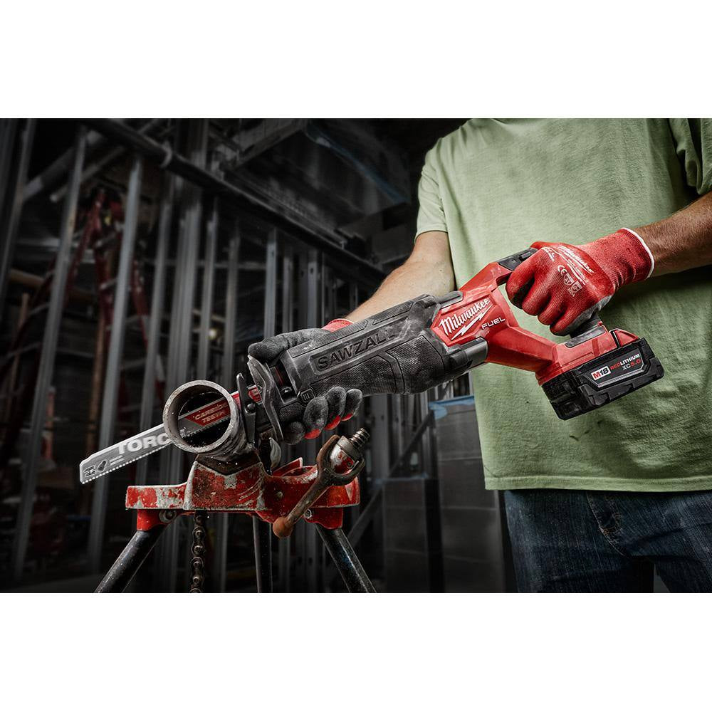 M18 FUEL 18V Lithium-Ion Cordless Combo Kit (5-Tool) W/ 2 5.0 Ah Batteries, Charger & SAWZALL Blades (15-PC)