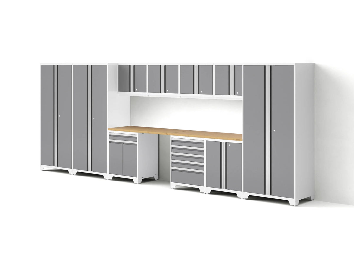 Pro Series 12PC Garage Cabinetry Set · 18-Gauge Steel · Fully-Welded · 220" W X 24" D X 84.75" H