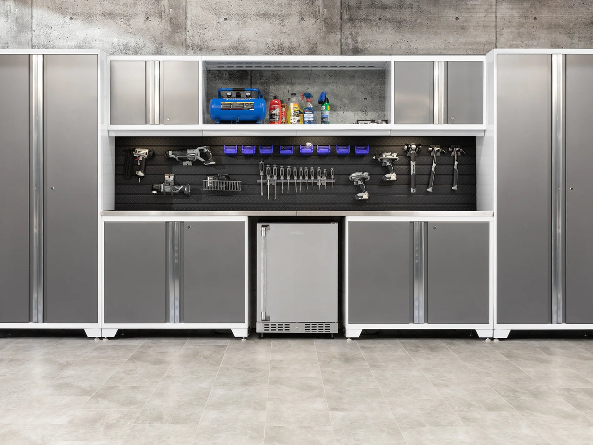 Pro Series 9PC Garage Cabinetry Set · 18-Gauge Steel · Fully-Welded · 156" W X 24" D X 84.75" H