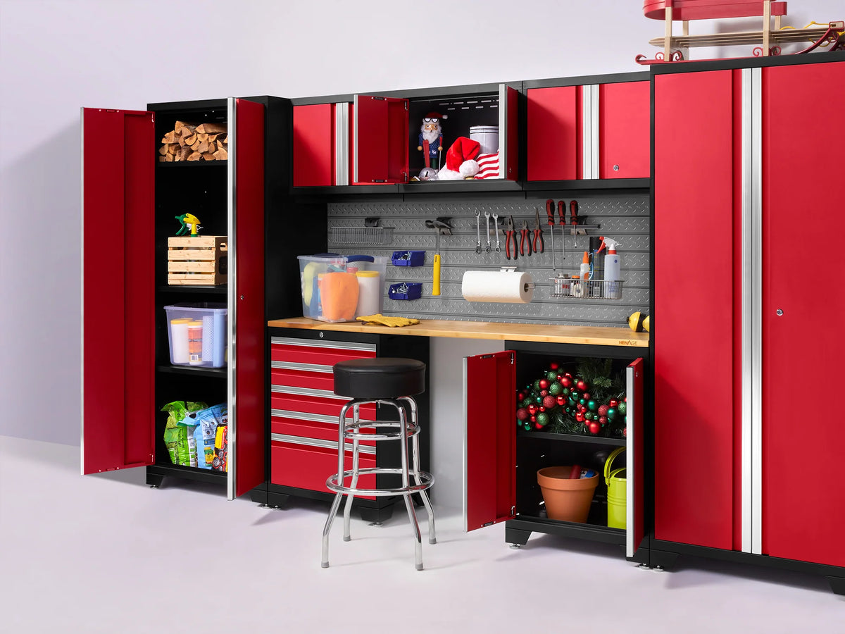 Pro Series 12PC Garage Cabinetry Set · 18-Gauge Steel · Fully-Welded · 220" W X 24" D X 84.75" H