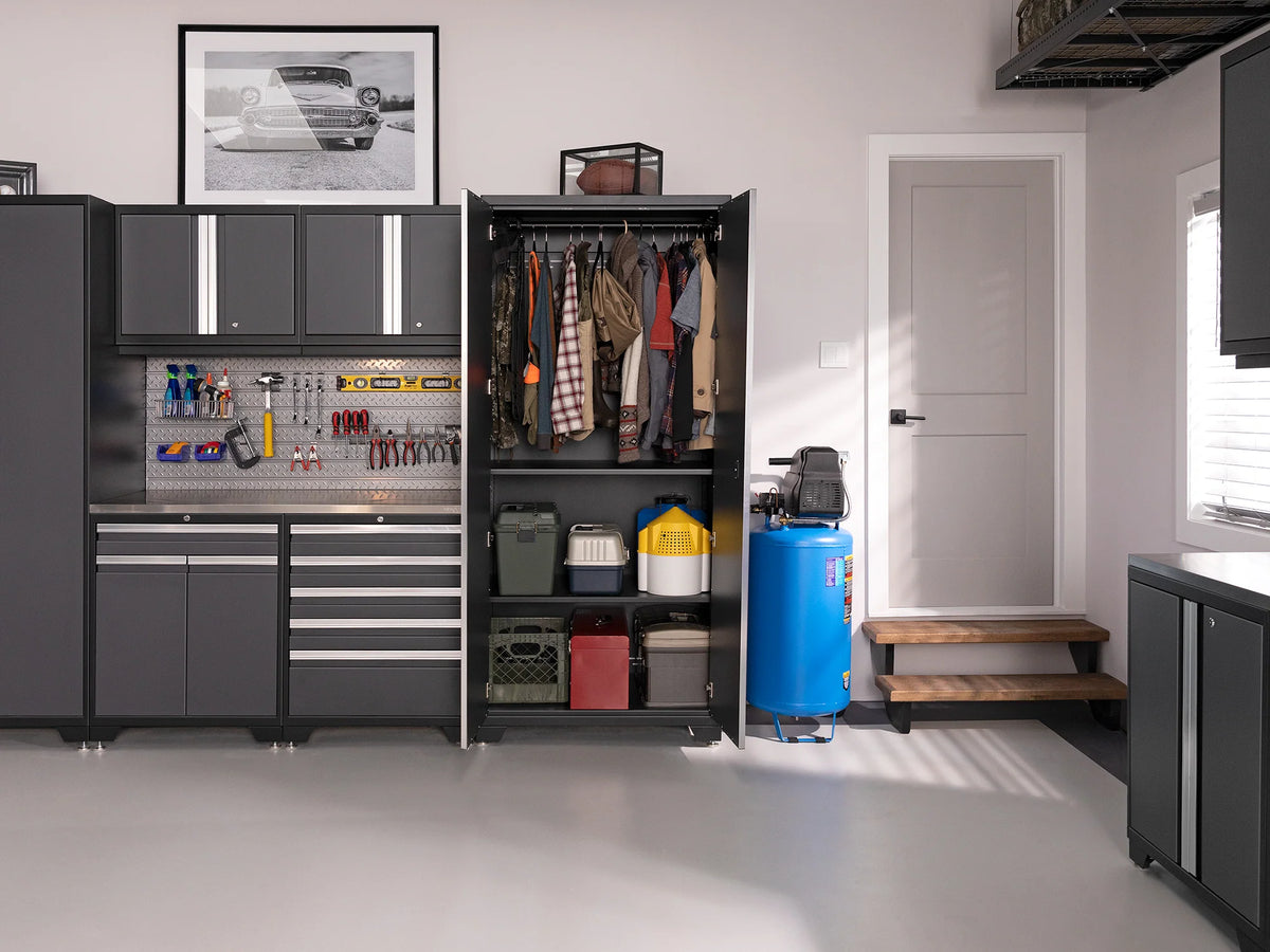 Pro Series 9PC Garage Cabinetry Set · 18-Gauge Steel · Fully-Welded · 156" W X 24" D X 84.75" H