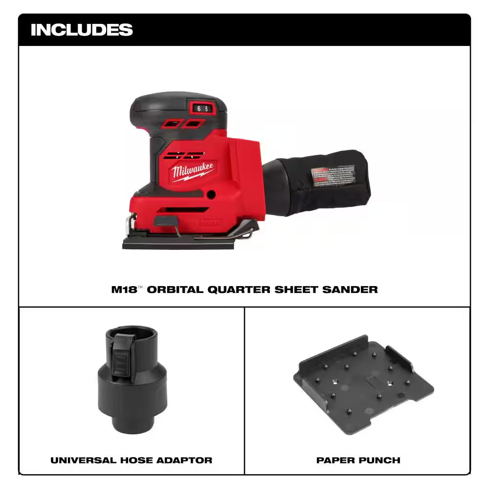 M18 18V Lithium-Ion Cordless 1/4 In. Sheet Sander (Tool-Only)