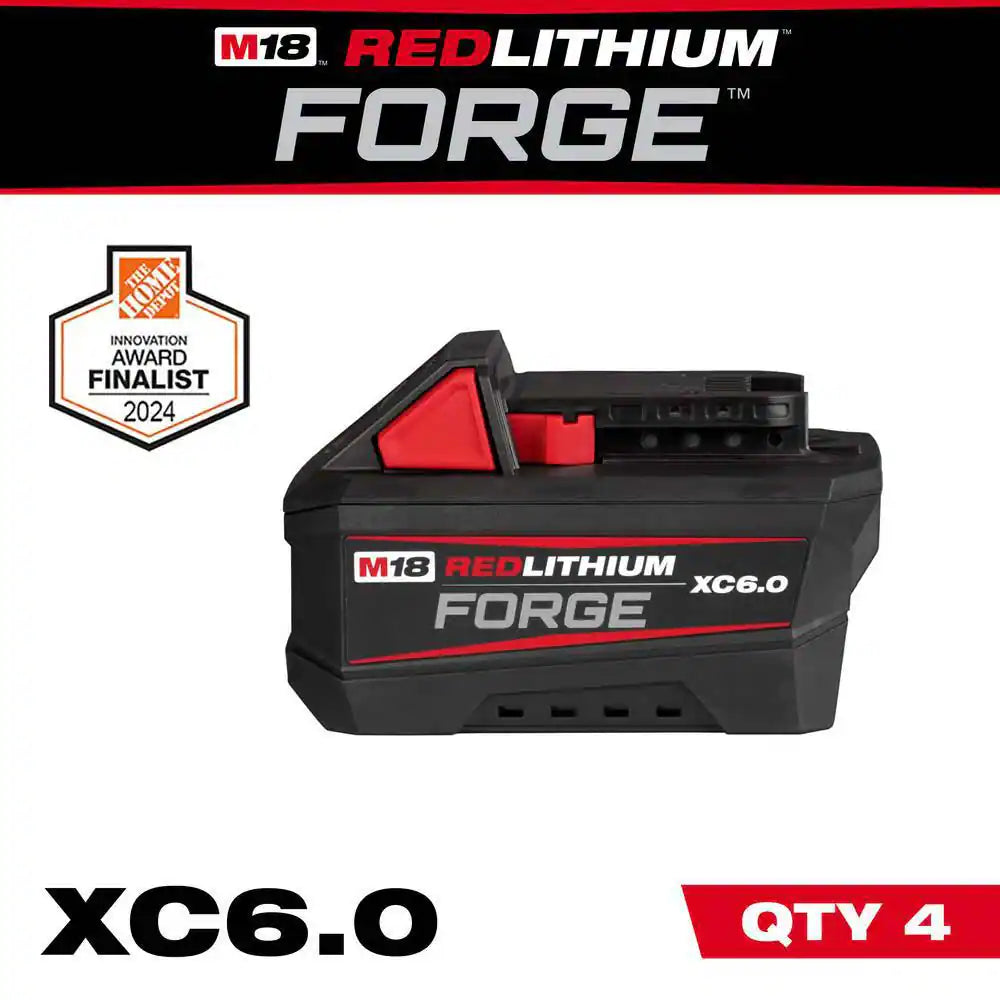 M18 18V Lithium-Ion REDLITHIUM FORGE 6.0 Ah Battery Pack (4-Pack)