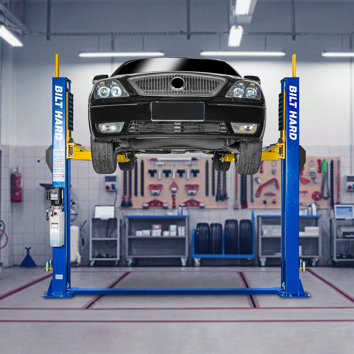 12,000 Lbs Two-Post Car Lift with 220V 4HP Motor & Single-Point Lock – Ideal for Shops, Garages & Heavy-Duty Vehicle Maintenance
