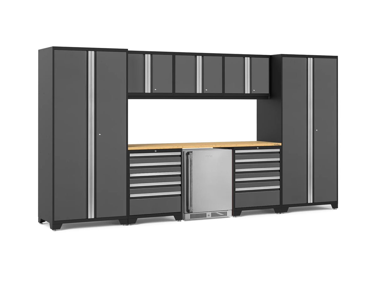 Pro Series 9PC Garage Cabinetry Set · 18-Gauge Steel · Fully-Welded · 156" W X 24" D X 84.75" H