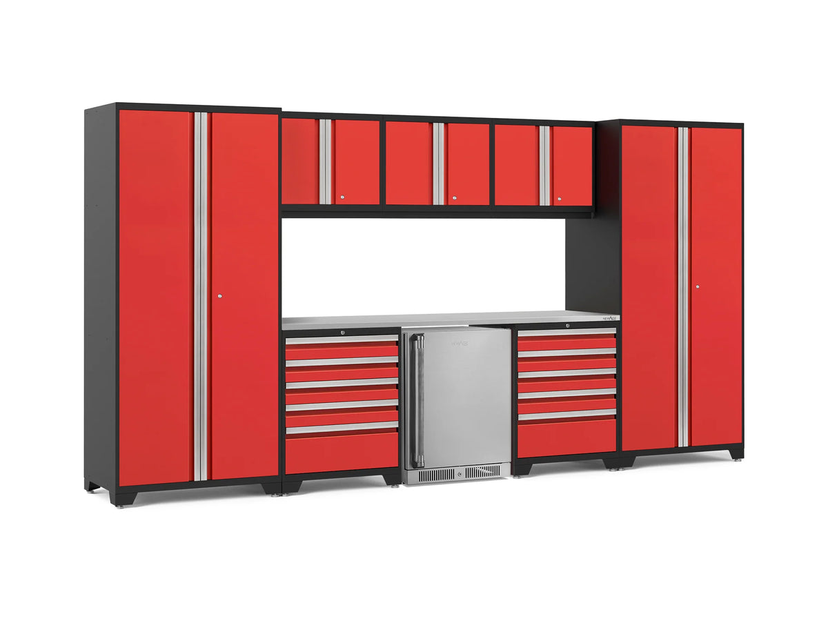 Pro Series 9PC Garage Cabinetry Set · 18-Gauge Steel · Fully-Welded · 156" W X 24" D X 84.75" H