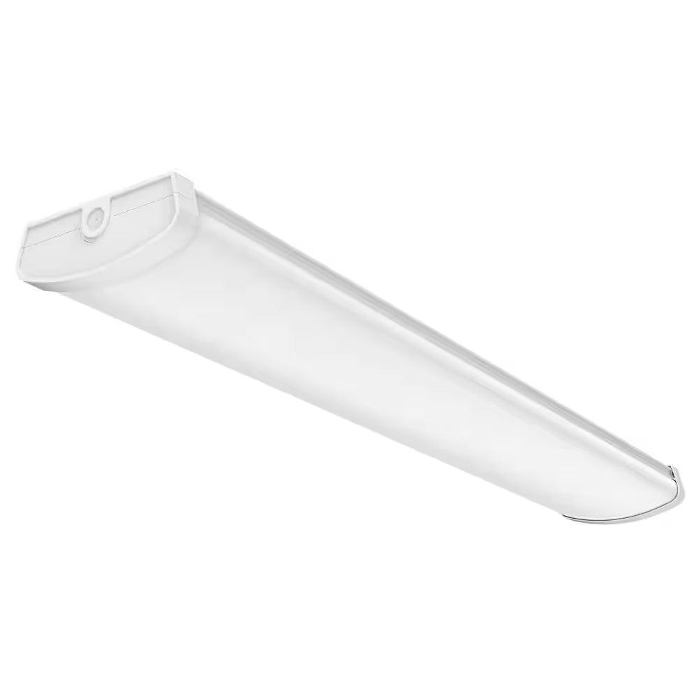 46 In. X 8 In. White LED Wrap Light Fixture 5200 Lumens 120V 3000K 4000K 5000K Dimmable Garage Lighting