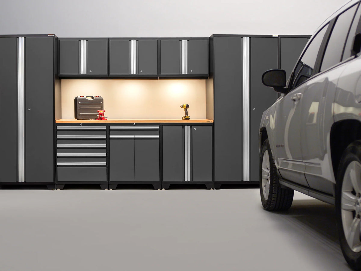 Pro Series 12PC Garage Cabinetry Set · 18-Gauge Steel · Fully-Welded · 220" W X 24" D X 84.75" H