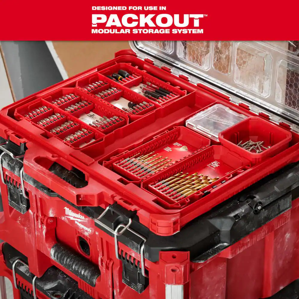 M18 18V Lithium-Ion Brushless Cordless 1/2 In. Compact Drill/Driver Kit with SHOCKWAVE Screw Driver Bit Set (45-Piece)